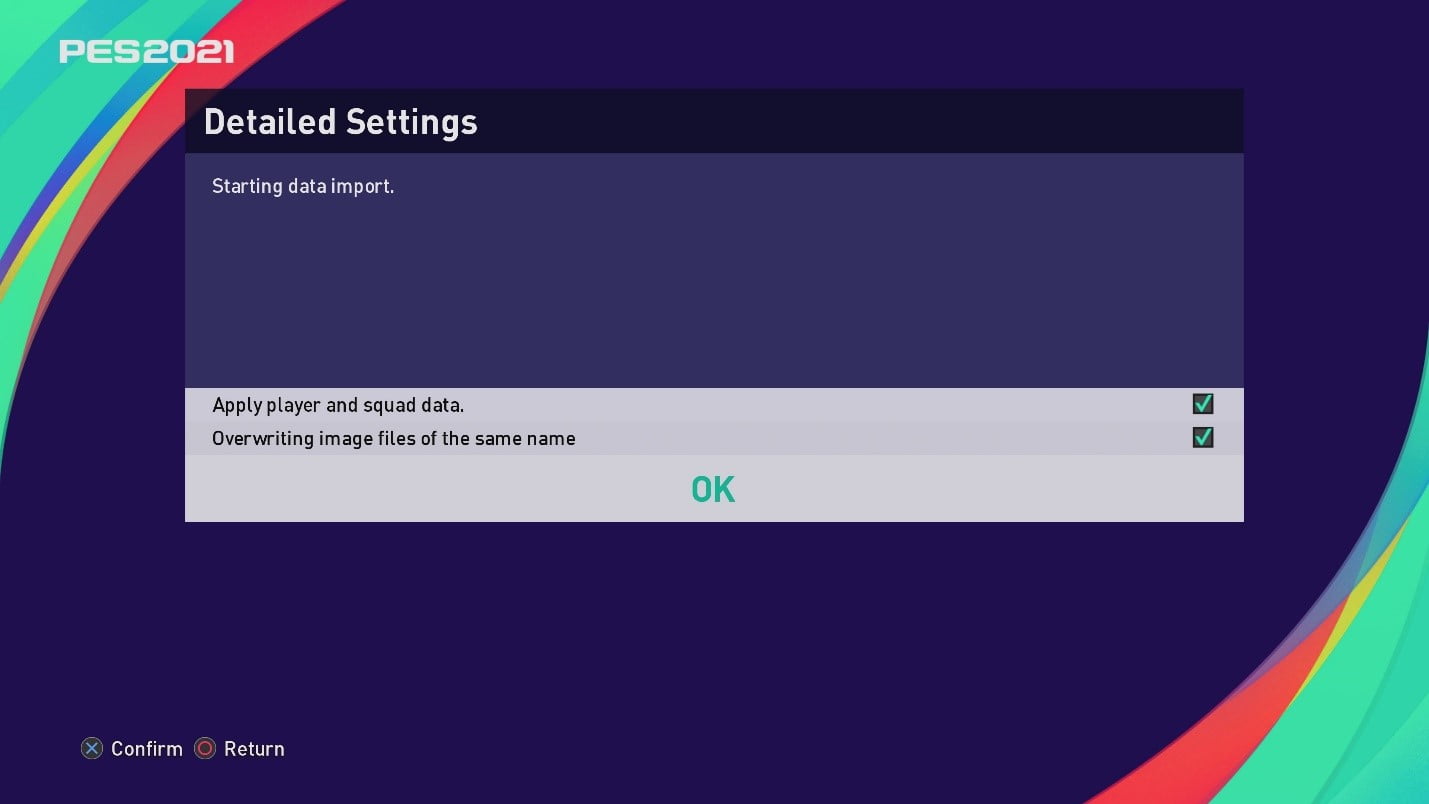 Tutorial install option files for PES 2021
