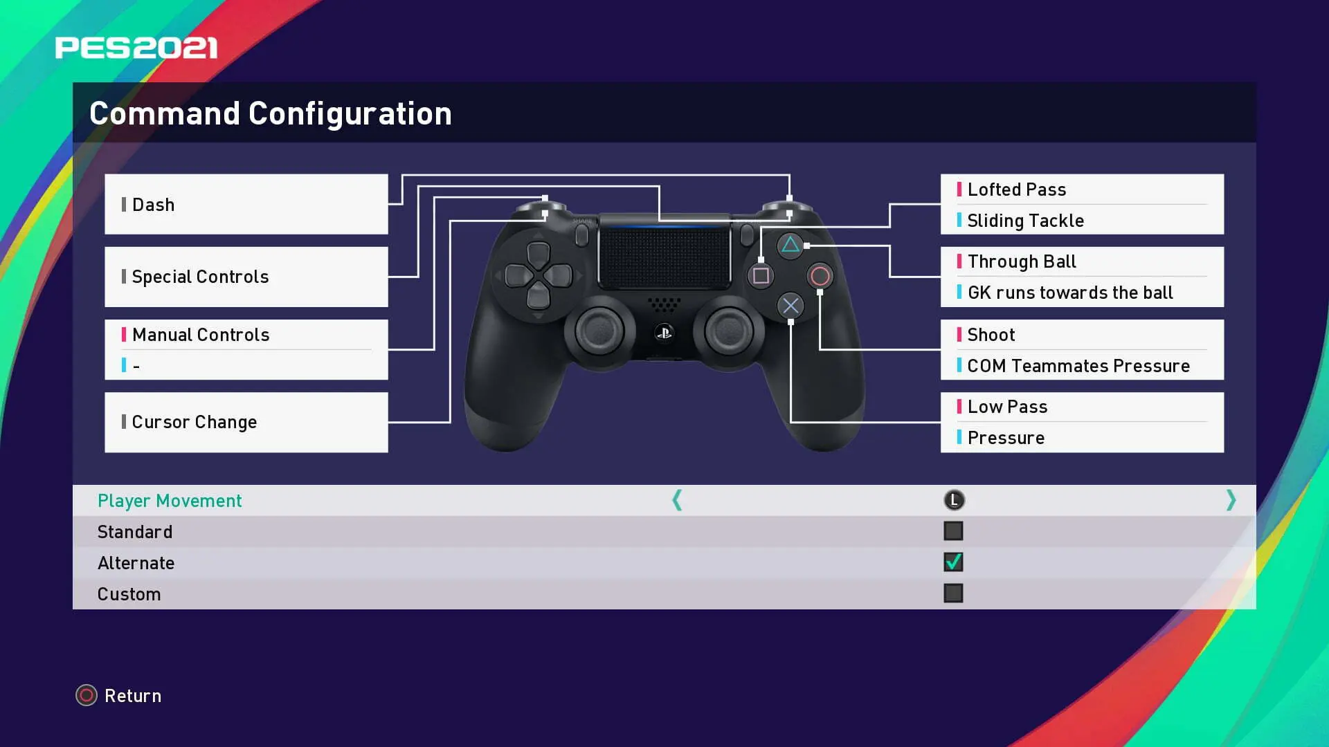 Gamepad Layout PES 2021