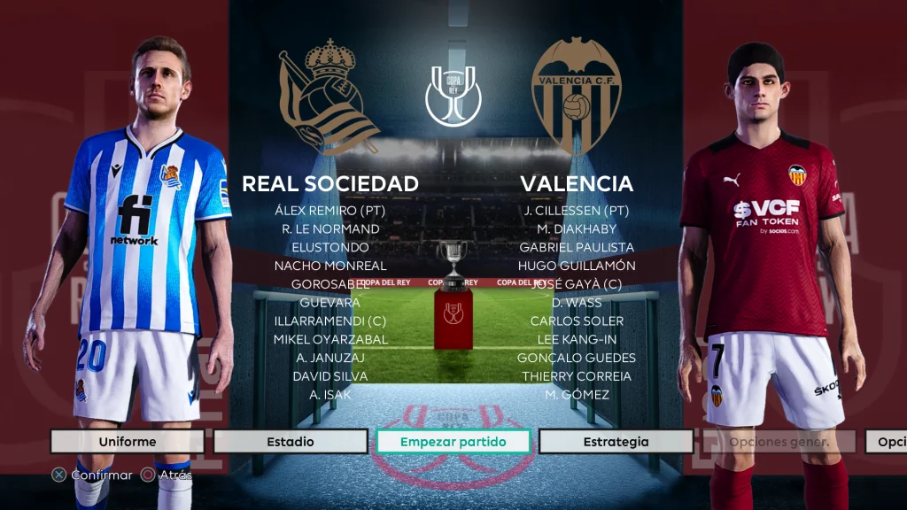 Mod pre-match menu PES 2021 - Menu and stadium background