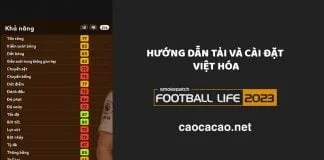 việt hóa football life 2023 - background - cáo cacao