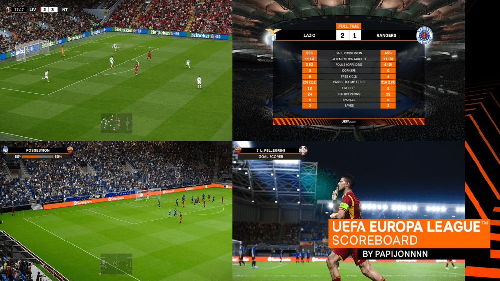 PES 2021 UEFA Europa League Scoreboard PES 2021